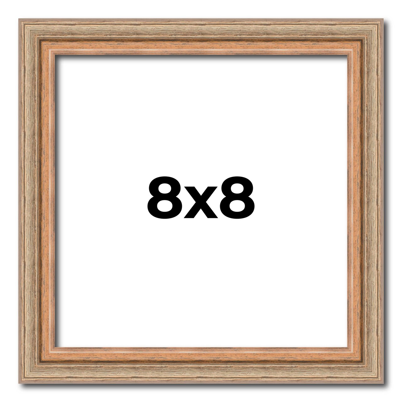 Square Deco Brown Picture Frame - UV Acrylic, Foam Board Backing, Hanging Hardware